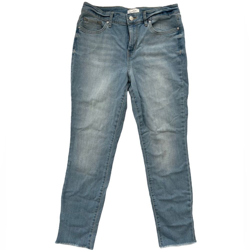 Jessica Simpson Boho Relaxed Skinny Crop Light Blue Jeans 6 / 28 *